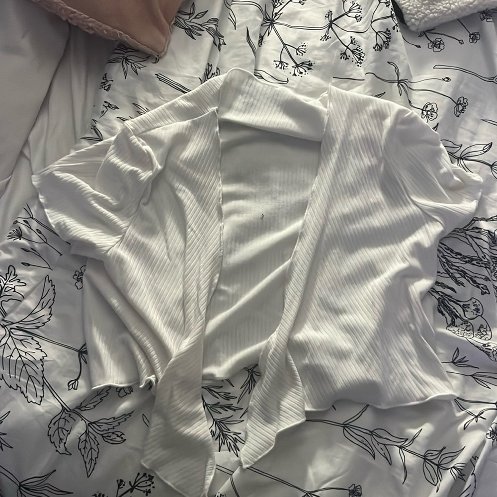 Crop Tie Short Sleeve Dress Cover Size S